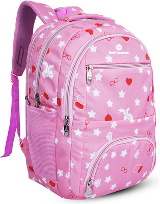 SWIFT CREATION Trendy Casual Printed Backpack for College, School, Office 35 L Backpack(Pink)
