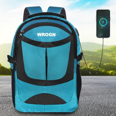 WROGN Large 40L Laptop Backpack ASHER Unisex Backpack with USB Port and Rain Cover 40 L Laptop Backpack(Blue)