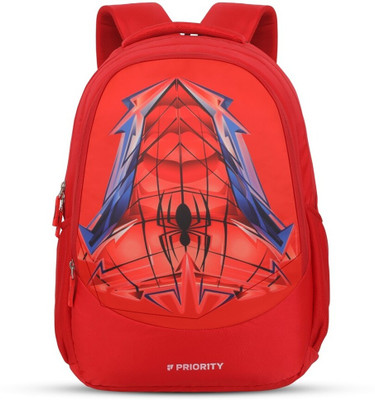 Priority 19 Inch Marvel Spiderman Red Printed College 32 L Backpack(Red)