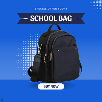 ASN School Backpack College Bag Travel Bag , School Bag 10 L Backpack(Black)
