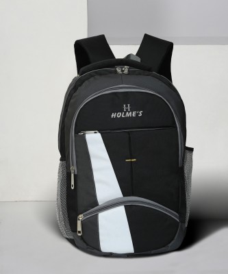 HOLME'S Laptop Backpack travel, School & college bag handbags 40 L Laptop Backpack(Black, Grey)