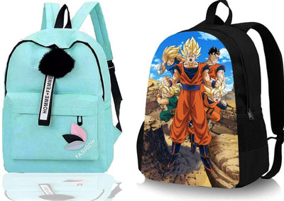 khatushyam collection A_FSHN_@@ GRN_1 PC & GOKU_@@_5_abc 30 L Backpack(Green, Black)