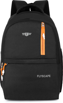 Flyscape black stylish backpack 28 L Backpack(Black)