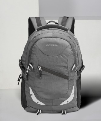 GOSNMA Laptop Backpack 1008 Unisex Spacy With Rain Cover And Reflective Strip 35 L Laptop Backpack(Grey)