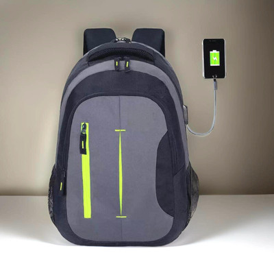 Shivra backpack for men backpack bags bagpack 34 L Laptop Backpack(Black, Grey)