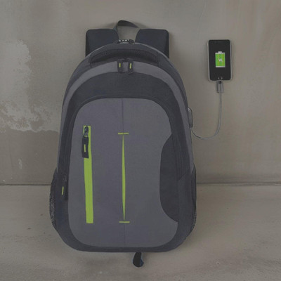 JairaJ backpack bag laptop bag school backpag(20*14) 38 L Laptop Backpack(Black, Grey)