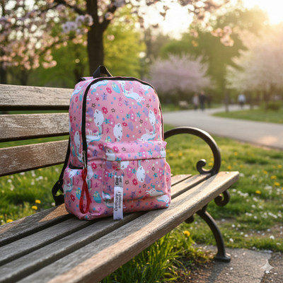 Reprox Canvas 15L School Bag For Men &Women 15 L Laptop Backpack(Pink)