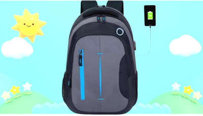 Shivra backpack for men backpack bags bagpack 31 L Laptop Backpack(Black, Grey)