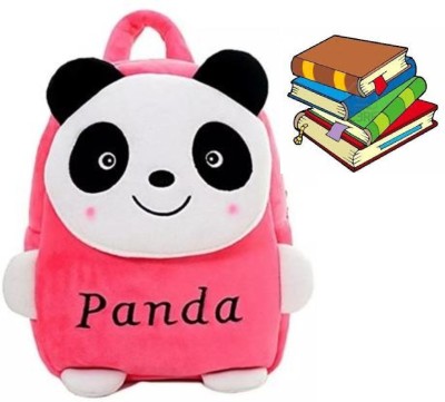 Bluemoon Old Panda Pink Bag Soft School Bag For Kids Plush Backpack Cartoon Toy For Bag 12 L Backpack(Pink)