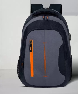 JairaJ USB Charging Port, Water Resistant (Black) 36 L Laptop Backpack(Orange)