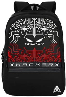 Mdali HACKER Edition Bag with 2 Secret Pockets, 28 litres Large Size Laptop Backpack, 28 L Laptop Backpack(Red)