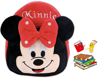 7Eleven Enterprise Red Minnie Baby Soft School Bag 10 L Backpack(Red)