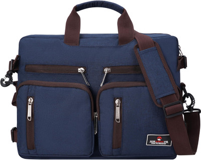 HikerHive TRU-Hybrid Convertible Laptop Bag - Backpack for Men and Women | Messenger Bag 27 L Laptop Backpack(Blue)