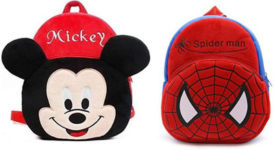 True Pro mickey and spiderman 1 10 L Backpack(Multicolor)