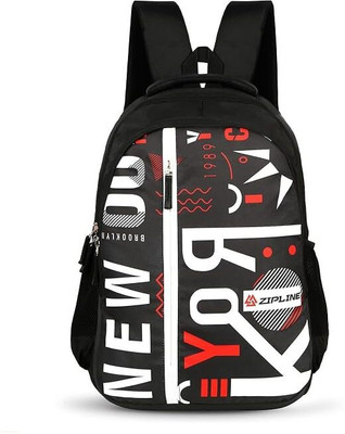 Minicraft Large Laptop Backpack Waterproof Febric Spacy Unisex School Bag With (Black) 37 L Laptop Backpack(Black)