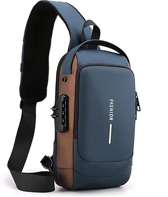 Breewell Men & Women Shoulder Bag Sling Bag Chest Crossbody bags with USB Charging Port 10 L Backpack(Multicolor)