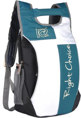 RIGHT CHOICE (2235) BLACK SKY BLUE WHITE stylish tuff quality college school casual bag boy & girl 20 L Backpack(Black, White, Blue)