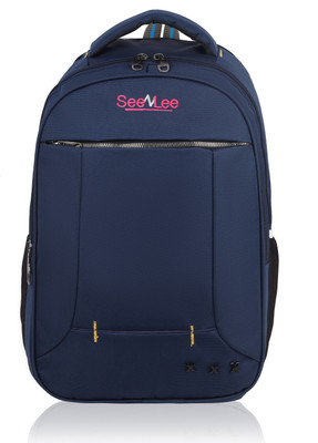 SeeNLee Hard fabric Silver Zipper Backpack 32 L Backpack(Blue)
