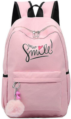 khatushyam collection SMILE-PRINT-1PC_11_11 30 L Backpack(Pink)
