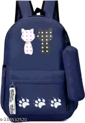 RIYA CAT FOOT PRINT BACKPACK 5 L Laptop Backpack(Multicolor)