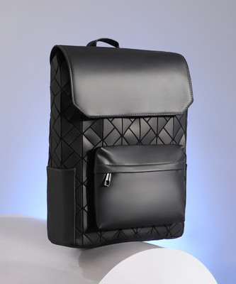 French Accent Men's The Kaleidoscope Backpack - Onyx Black 15 L Backpack(Black)
