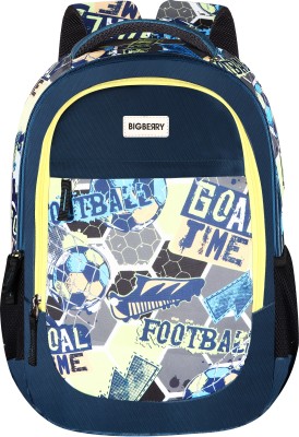 BIGBERRY Crayon football Multiple Compartments & organiser, Water Resistant Fabric. 29 L Laptop Backpack(Blue)