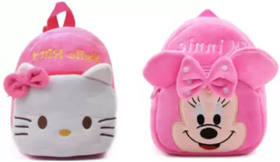 Bluemoon BM-New combo of 2 pink minnie, pink hello kitty37.3 12 L Backpack(Multicolor)