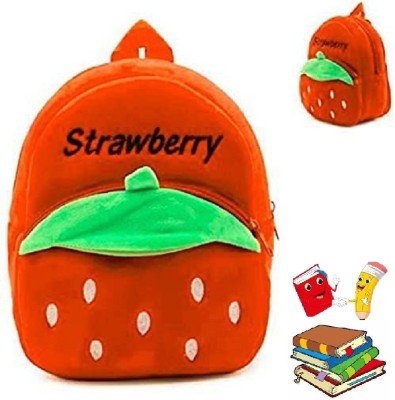 AMANVANI Strawberry Preschool Bag Kids Beautiful Backpack, Unit-1 10 L Backpack(Red)