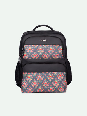 ZOUK Mughal Garden Print Consultant Backpack 18.7 L Laptop Backpack(Blue)