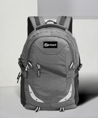 Wayout Casual Bag with Padded Laptop Sleeve,With Rain Cover And Reflective Strip(1008) 35 L Laptop Backpack(Grey)