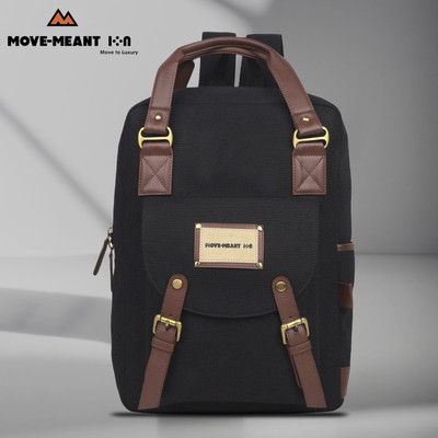 MOVE-MEANT Aurum 35L Black Canvas Laptop Backpack for Men and Women 35 L Laptop Backpack(Black)