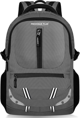 PROVOGUE PLUS Waterproof Febric Classy Unisex School College Bag With Reflective Strip 35 L Backpack(Grey)