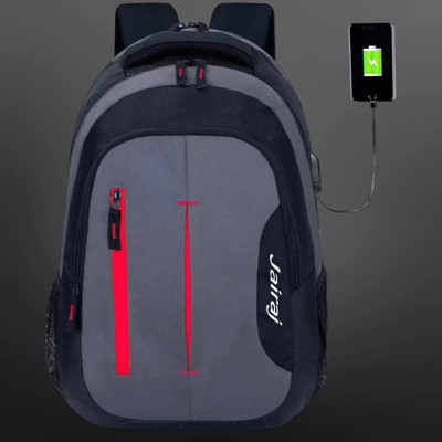 JairaJ backpack bag laptop bag school backpag(20*14) 38 L Laptop Backpack(Grey, Black)