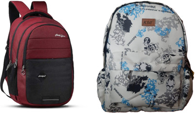 MishKav White Astronaut Bag 20 L Backpack(Multicolor, Red)