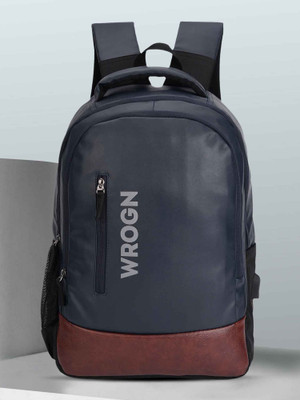 WROGN USB charging port, Anti theft pocket ,15.5 inches Laptop Faux Leather 35 L Laptop Backpack(Blue)