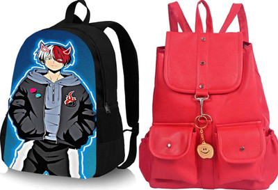 khatushyam collection A_HOODEI_@@_1PC & RED-4PKT-BACKPACK-SINGLE_abc 30 L Backpack(Black, Red)