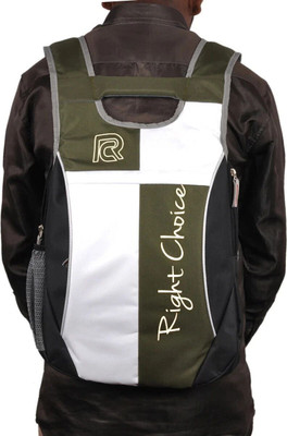 RIGHT CHOICE Black mehndi green Wihte stylish tuff quality bag 20 L Laptop Backpack(Green, White)