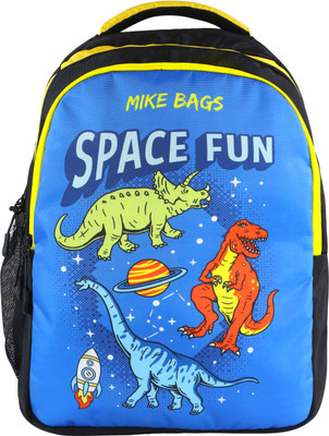 Mike Junior Backpack Dino Universe 15 L Backpack(Yellow, Blue)