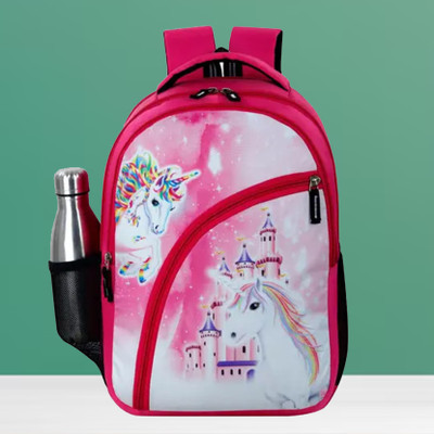 newtal Girls Pink Unicorn Backpack Bag 35 L Laptop Backpack(Pink)