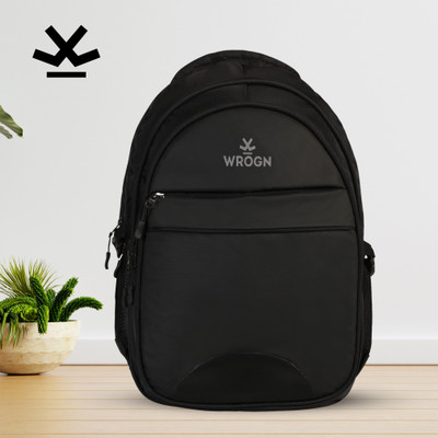 WROGN Laptop backpack spacy unisex backpack fits upto 16 Inches/college bag/school bag 35 L Laptop Backpack(Black)