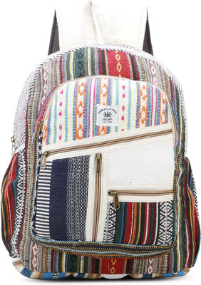 Shristi handicraft Natural Himalayan Hemp Fabric Bag | Laptop Bag | Travel Backpack 7 L Laptop Backpack(Multicolor)