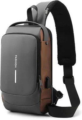 SVULINT Stylish Unisex Waterproof Anti-theft CrossBody Bag With Password Zipper Lock 5 L Backpack(Multicolor)
