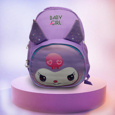 Baby Girl Cute Kuromi-Inspired BabI Girl School Backpack | school bag for boys kids 25 L Backpack(Purple)