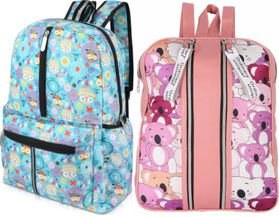 M R ALKA Flabar Emborders Backpack 25 L Backpack(Multicolor, Pink)