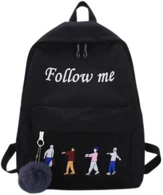 Nyla Preppy Style Fashion Women Backpack Korean Design travel College Office Bag 10 L Backpack(Black)