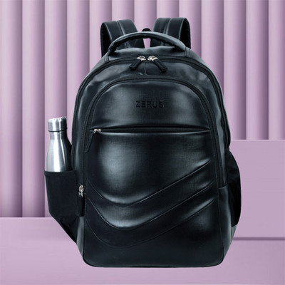 ZERUS Stylish Durable and Eco-Friendly Best Vegan Leather Laptop Backpacks of 2024 40 L Laptop Backpack(Black)