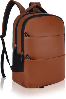 jettik Classic Leather Laptop Bag For Men and Women with Anti Theft 30 L Laptop Backpack(Tan)