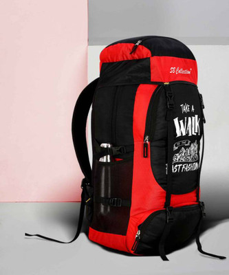 SBCOLLECTION Stylish 4 Zipper Compartment for Eventually Use Splash and Dust Proof 65 L Backpack(Red)