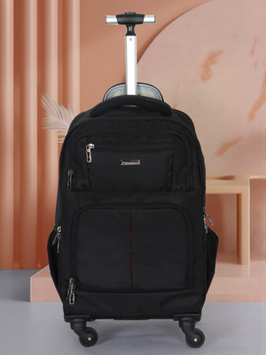 NOVEX Turtle, 4-Wheel Backpack Trolley – Durable & Lightweight Rolling Travel Bag 50 L Trolley Laptop Backpack(Black)