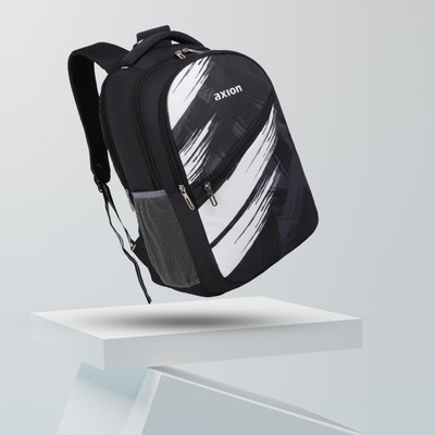 Axion Medium 25 L School College Backpack Laptop Bag | Light Weight + Strong Stitch 25 L Backpack(Black)